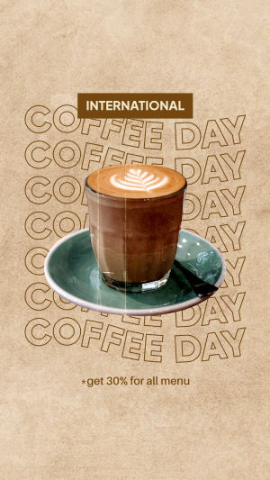 Hot Coffee Day Instagram story