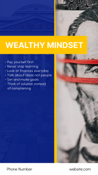 Wealthy Mindset Facebook story Image Preview