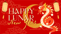 Lunar New Year Dragon Facebook Event Cover Design