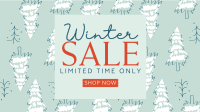 Winter Pines Sale Facebook Event Cover Design