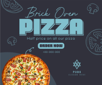 Indulging Pizza Facebook Post Design