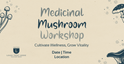 Monoline Mushroom Workshop Facebook ad Image Preview