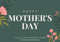Amazing Mother's Day Postcard Design