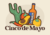 Cinco Mayo Essentials Postcard Image Preview