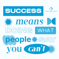 Quirky Success Quote Instagram post Image Preview