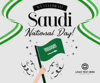 Raise Saudi Flag Facebook Post Design