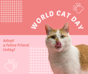 World Cat Day Adoption Facebook post