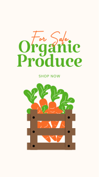 Organic Produce For Sale Facebook Story Design