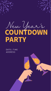 New Year's Toast to Countdown Facebook Story Image Preview