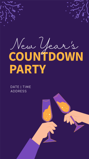 New Year's Toast to Countdown Facebook story Image Preview