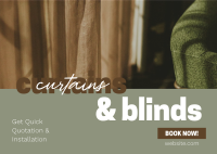 Curtains & Blinds Business Postcard Image Preview