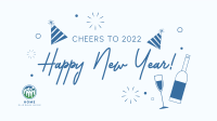 Cheers to New Year Zoom Background Image Preview