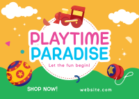 Playtime Toy Sale Postcard Image Preview