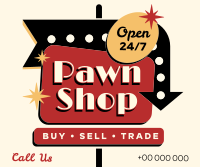 Pawn Shop Sign Facebook Post Design