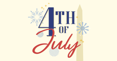 4th of July Text Facebook ad Image Preview