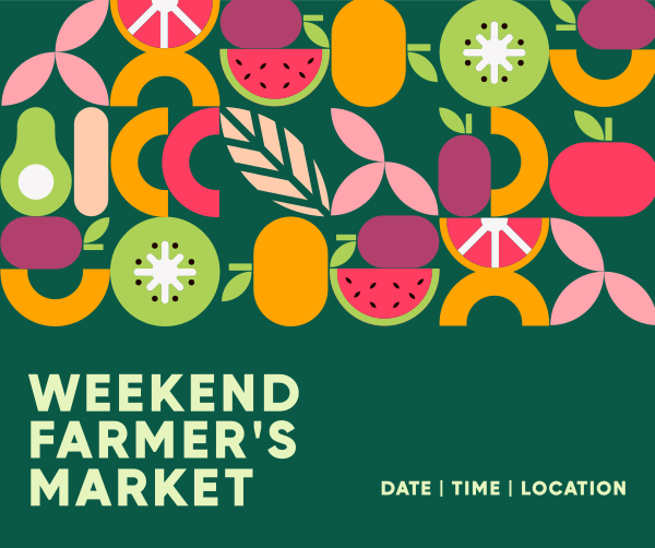 Weekend Farmer’s Market Facebook Post Design Image Preview