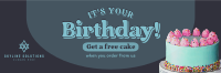 Birthday Cake Promo Twitter Header Image Preview