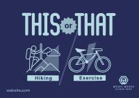 This or That Exercise Postcard Image Preview