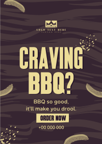 BBQ Restaurant Hot Dogs Poster Design