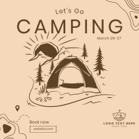 Campsite Sketch Instagram post Image Preview