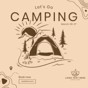 Campsite Sketch Instagram post Image Preview