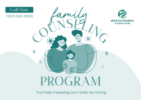 Family Counseling Program Postcard Image Preview