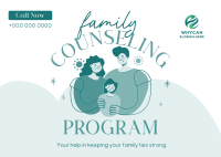 Family Counseling Program Postcard Image Preview