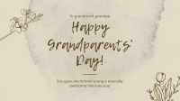 Flower Grandparent's Day Facebook Event Cover Design