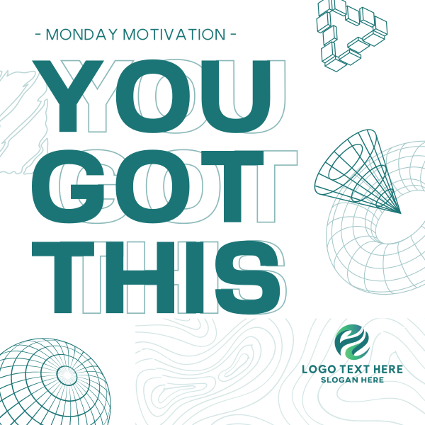 Geometric Monday Motivation Instagram Post Design Image Preview