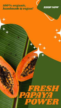 Fresh Papaya Power Instagram Story Design