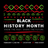 Black History Month Pattern Instagram Post Preview