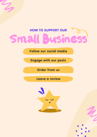 Support Small Business Flyer Design