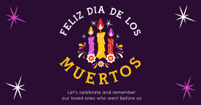 Candles for Dia De los Muertos Facebook ad Image Preview