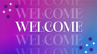 Gradient Sparkly Welcome Facebook Event Cover Design