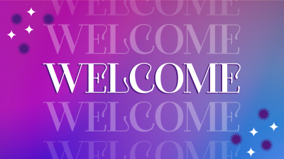 Gradient Sparkly Welcome Facebook event cover Image Preview