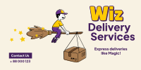 Wiz delivery services Twitter Post Design