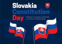 Slovakia Constitution Day Celebration Postcard Image Preview