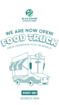 Retro Food Truck Festival Instagram Reel Image Preview