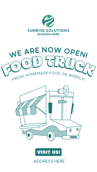 Retro Food Truck Festival Instagram Reel Image Preview