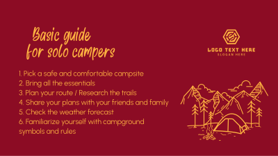 Guide for Solo Campers Facebook event cover Image Preview