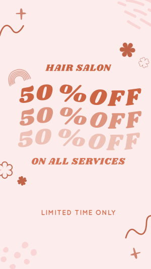 Discount on Salon Services Instagram story
