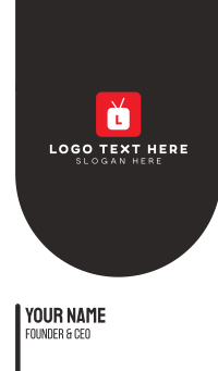 Red Television Lettermark App  Business Card Design