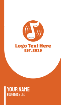 Orange Vinyl Music Business Card Design