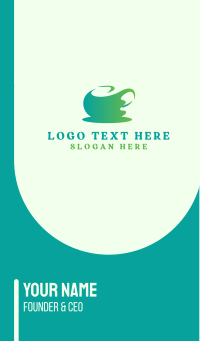 Abstract Green Tea Business Card Design