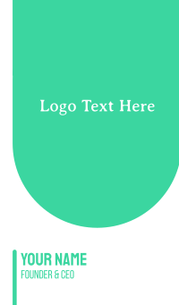 Fresh Green Serif Text Business Card Design