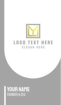 Yellow Square MYL Business Card Design