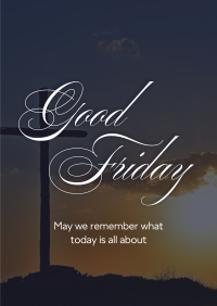 Good Friday Crucifix Greeting Poster Image Preview