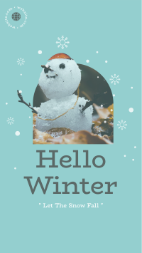 A Happy Snowman Facebook Story Design