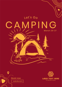Campsite Sketch Flyer Design