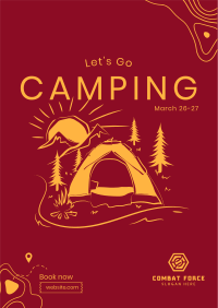 Campsite Sketch Flyer Image Preview